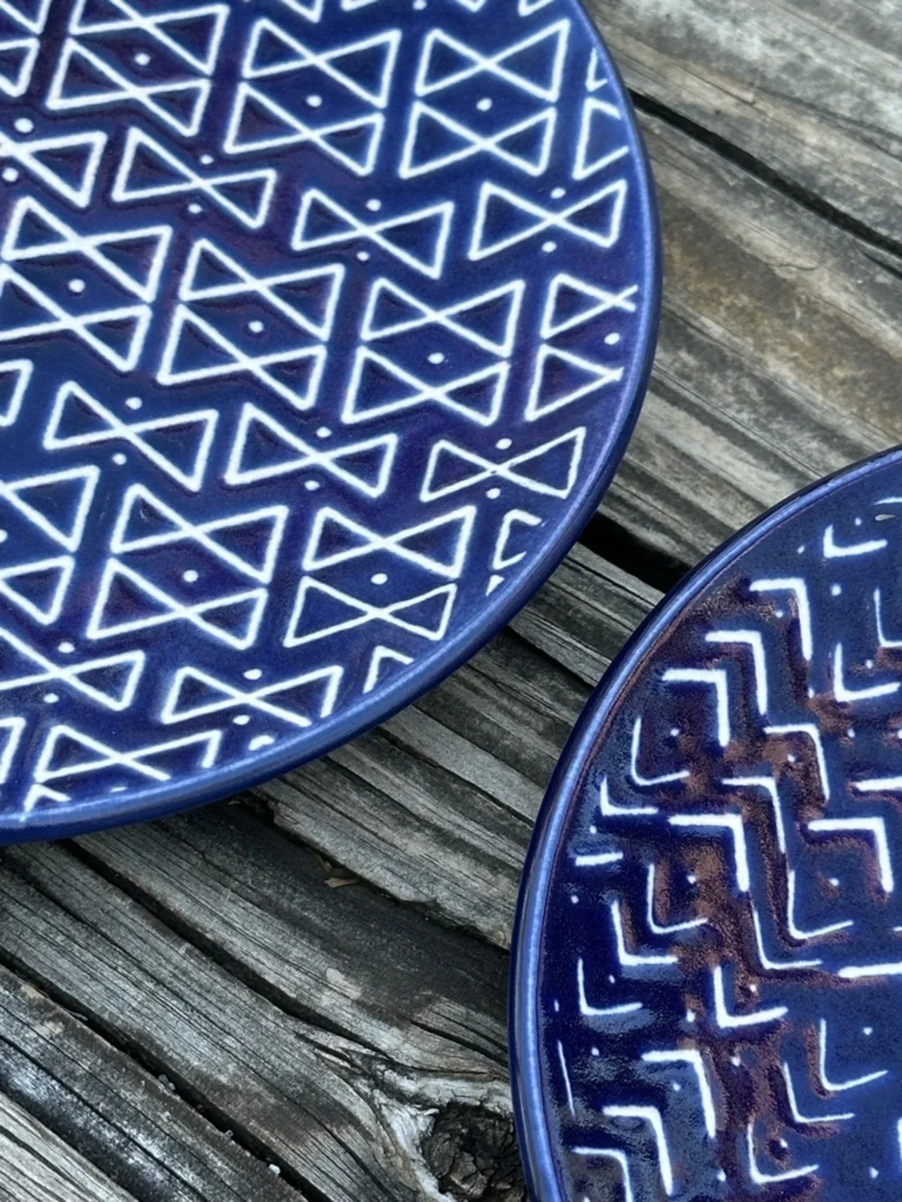 Williams Sonoma Salad Plate Set with Blue Star of David mosaic 2015